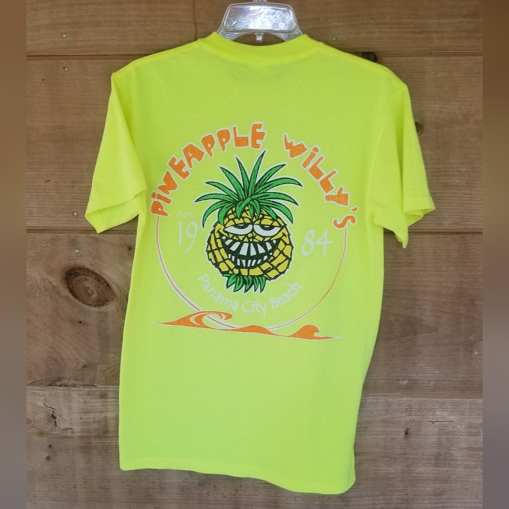 Neon yellow Pineapple Willy's t shirt